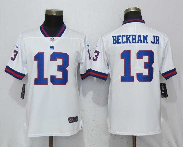 Women Nike Giants 13 Odell Beckham Jr White Color Rush Limited Jersey,We sell and wholesale Women Nike Giants 13 Odell Beckham Jr White Color Rush Limited Jersey on line form chian!
